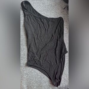 Black, single sleeve bodysuit